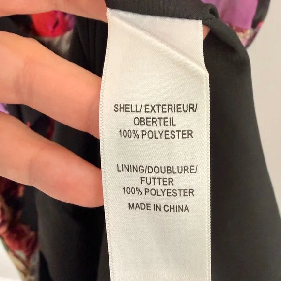 Adriana Papell Spring Satin Floral Dress (12) Elegant Sleeveless Wedding Guest - Picture 10 of 16